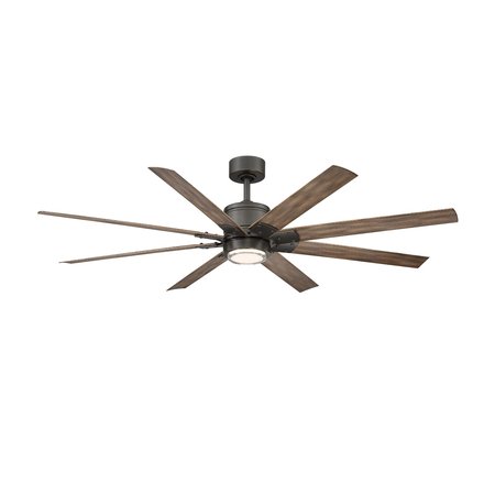 MODERN FORMS 8-Blade Smart Ceiling Fan 52" Oil Rubbed Bronze Barn Wood w/3000K LED Light Kit and Remote Control FR-W2001-52L